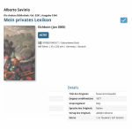 Alberto Savinio: Mein privates Lexikon /