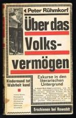 Über das Volksvermögen: Exkurse in den literarischen Untergrund. -