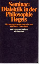 Seminar: Dialektik in der Philosophie Hegels