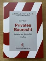 Anwaltstexte Deutscher AnwaltVerein  Privates Baurecht  Gesetze und Materialien