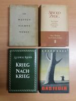 Die vier vielleicht prominentesten Werke der Anti-Kriegsliteratur zum 1. Weltkrieg: Band 1: Im Westen nichts Neues. Roman (626. bis 650. Tausend). Band 2: Der Streit um den Sergeanten Grischa. Band 3: Krieg. Nachkrieg. Band 4) Henri Barbusse. Das Feuer.