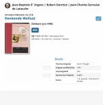 Darnton, Robert; Latouche, J C de; Argen Darnton, Robert; Latouche, J C de; Argen