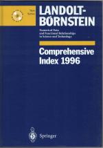 Numerical Data and Functional Relationships in Science and Technology. New Series. Comprehensive Index 1996