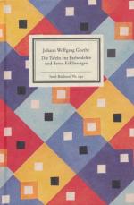 Goethe, Johann Wolfgang: Die Tafeln zur Goethe, Johann Wolfgang: Die Tafeln zur