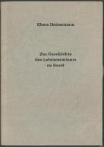 Klaus Heinemann: Zur Geschichte des Lehr Klaus Heinemann: Zur Geschichte des Lehr