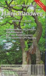 Rad- und Wanderkarte Hainichlandweg - mit Zuwegen und Höhenprofil - Rad- und Wanderwegenetz  - 1:35.000