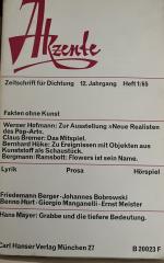 Hans Bender: Akzente 1965