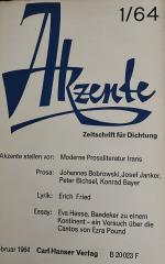 Hans Bender: Akzente 1964