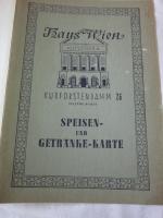 Karl Kutschera: Speisen-und Getränke-Kar