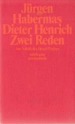 DIETER HENRICH ZWEI REDEN