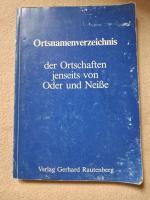 Margarete Kaemmerer: Ortsnamenverzeichni