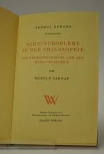 Thomas Demand präsentiert Rudolf Carnap: Scheinprobleme in der Philosophie. Dass Fremdpsychische und der Realismusstreit. Edition Ex Libris Nr. 9