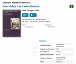 Wimmer, Clemens A: Geschichte der Garten Wimmer, Clemens A: Geschichte der Garten