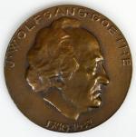 Goethe. 1749-1832. [Medaille, Bronzegussplakette / medal, cast bronze plaque].