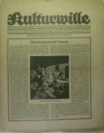 Kulturwille.: Monatsblätter für Kultur d