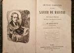 Oeuvres Complétes du comte Xavier de Maistre. Nouvelle Edit. Précédée d´une notice sur l´auteurcpar M .Sainte-Beuve de l'Academie francaise