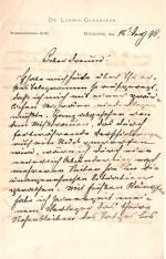 Schriftsteller (1855-1920). Eigenh. Brief mit U. über die Wiener Uraufführung des Schauspiels "Meerleuchten" von Ganghofer.