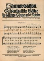 Männerweisen - Sudetendeutsche Blätter für festliches Singen und Spielen