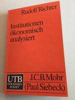 Rudolf Richter: Institutionen ökonomisch