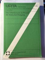 Das Urheberrecht im Prozeß der deutschen Einigung