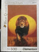 Puzzle 500 Teile The Lion Art. 30114 (im Sonnenuntergang)