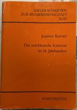 Joachim Kremer: Das norddeutsche Kantora