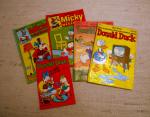 Donald Duck/ Micky Maus - Konvolut von 2 Heften Donald Duck (Die tollsten Geschichten von Donald Duck, H. 30 und 67, ca. 1972) und 1 Buch (Donald Duck Nr. 16, 1975) sowie 2 Heften Micky Vision (5/ Mai 1979 und 6/ Juni 1979).