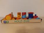 Holzzug Lok mit 2 Hängern - 12 Teile - 1
