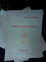 HEITOR VILLA-LOBOS: CINQ PRÉLUDES pour g