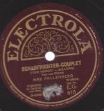 Max Pallenberg 1928 : Das Lied von der Bachstelze + Scharfrichter-Couplet