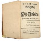 Des Abts Guyon Geschichte von Ost-Indien, Alter so wohl, als neuerer Zeiten., Drey Theile, aus dem Französischen übersetzt, mit einem dreyfachen vollständigen Register vermehret.