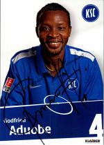 Original Autogramm Godfried Aduobe KSC /// Autogramm Autograph signiert signed signee