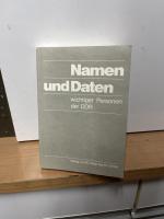 Namen und Daten wichtiger Personen der DDR