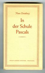 Hans Ehrenberg: In der Schule Pascals