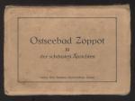 Ostseebad Zoppot. 10 der schönsten Ansichten (Deckeltitel). (Leporello).