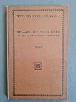 Oskar Weissenfels: Auswahl aus Aristotel
