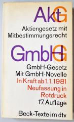 Aktiengesetz - GmbH-Gesetz. Textausgabe 