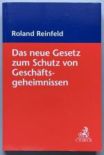 Roland Reinfeld: Das neue Gesetz zum Sch
