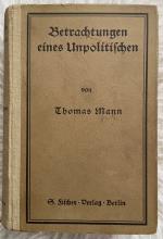 Thomas Mann: Betrachtungen eines Unpolit