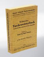 Technisches Taschenwörterbuch in deutscher und russischer Sprache. I.Teil: Deutsch - Russisch.