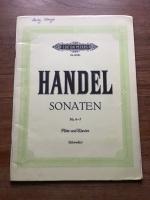 Handel. Sonaten No. 4 - 7. Flöte und Klavier. Edition Peters Nummer 2018 B