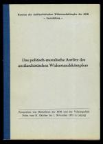 Das politisch-moralische Antlitz des ant Das politisch-moralische Antlitz des ant