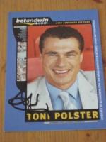 Toni Polster: Autogrammkarte