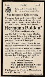 Sterbebild Panzer-Grenadier