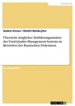 Übersicht möglicher Einführungsansätze des Total-Quality-Management-Systems in Betrieben der Russischen Föderation