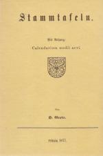 Hermann Grote: Stammtafeln : mit Anh.: C