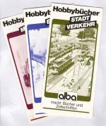 Eisenbahn, Modellbau, Stadtverkehr ; Satz von 3 Programmvorschauen. / Hobbybücher Eisenbahn