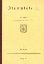 Hermann Grote: Stammtafeln. Mit Anhang: 