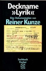 Kunze, Reiner (Herausgeber): Deckname "L Kunze, Reiner (Herausgeber): Deckname "L