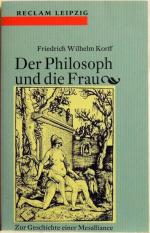 Der Philosoph und die Frau; zur Geschichte einer Mesalliance